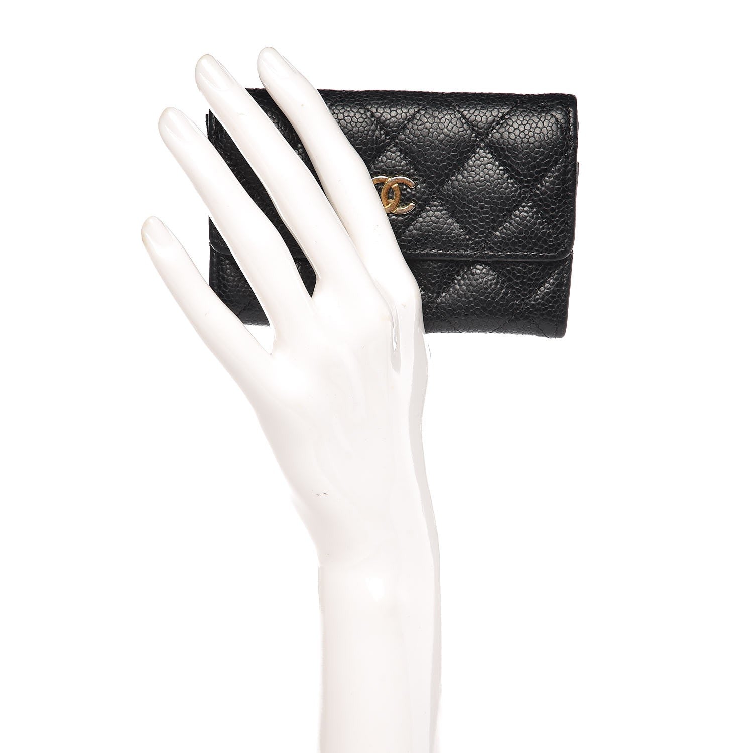 Chanel Caviar Quilted Flap Card Holder Black 2 of 11