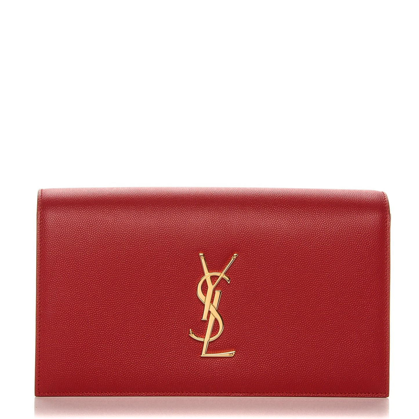 Grain De Poudre Classic Monogram Clutch New Red