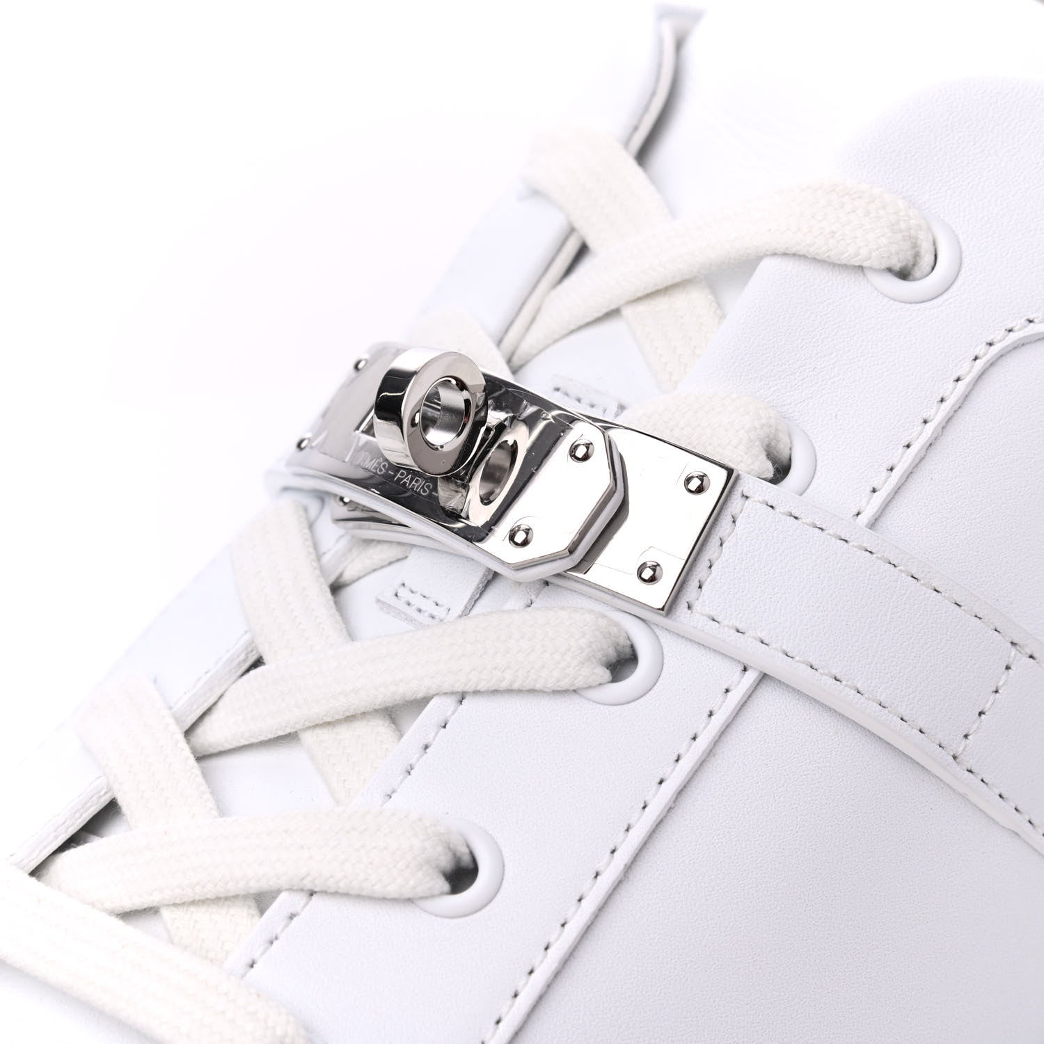 Hermes Calfskin Mens Day Sneakers 44 White 10 of 12