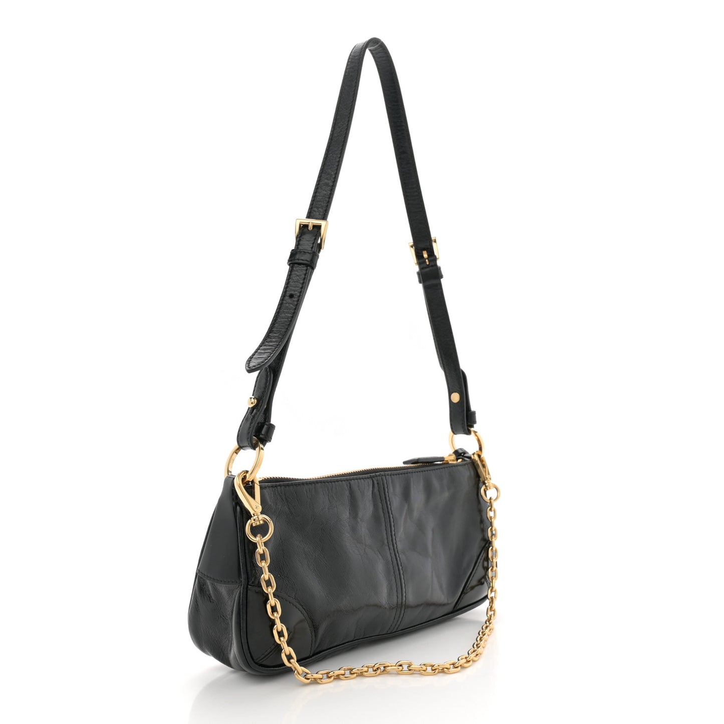 Soft Lux Calfskin Medium Re-Edition 2002 Shoulder Bag Black