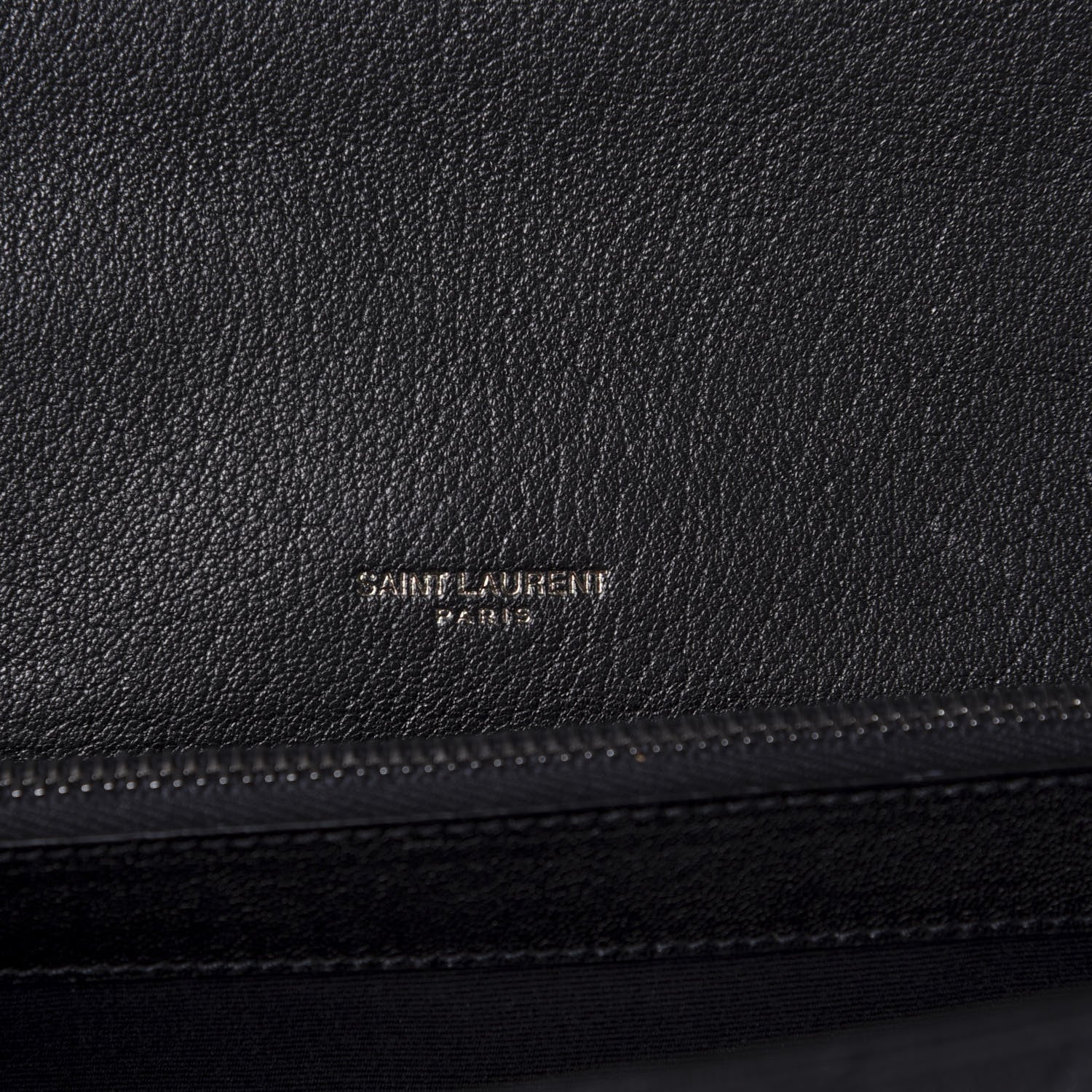 Saint Laurent Sheepskin Matelasse Chevron Monogram Large College Satchel Black 9 of 11