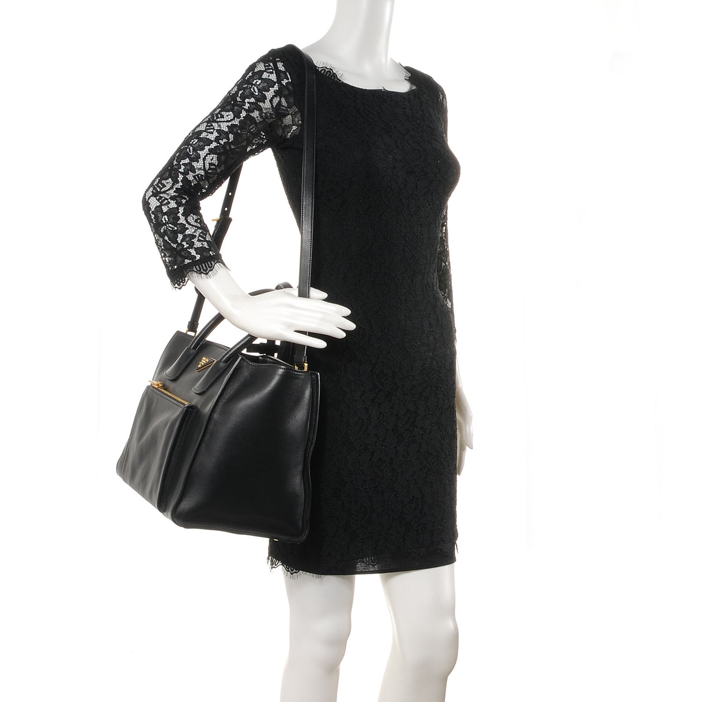 Soft Calf Shopping Tote Nero Black
