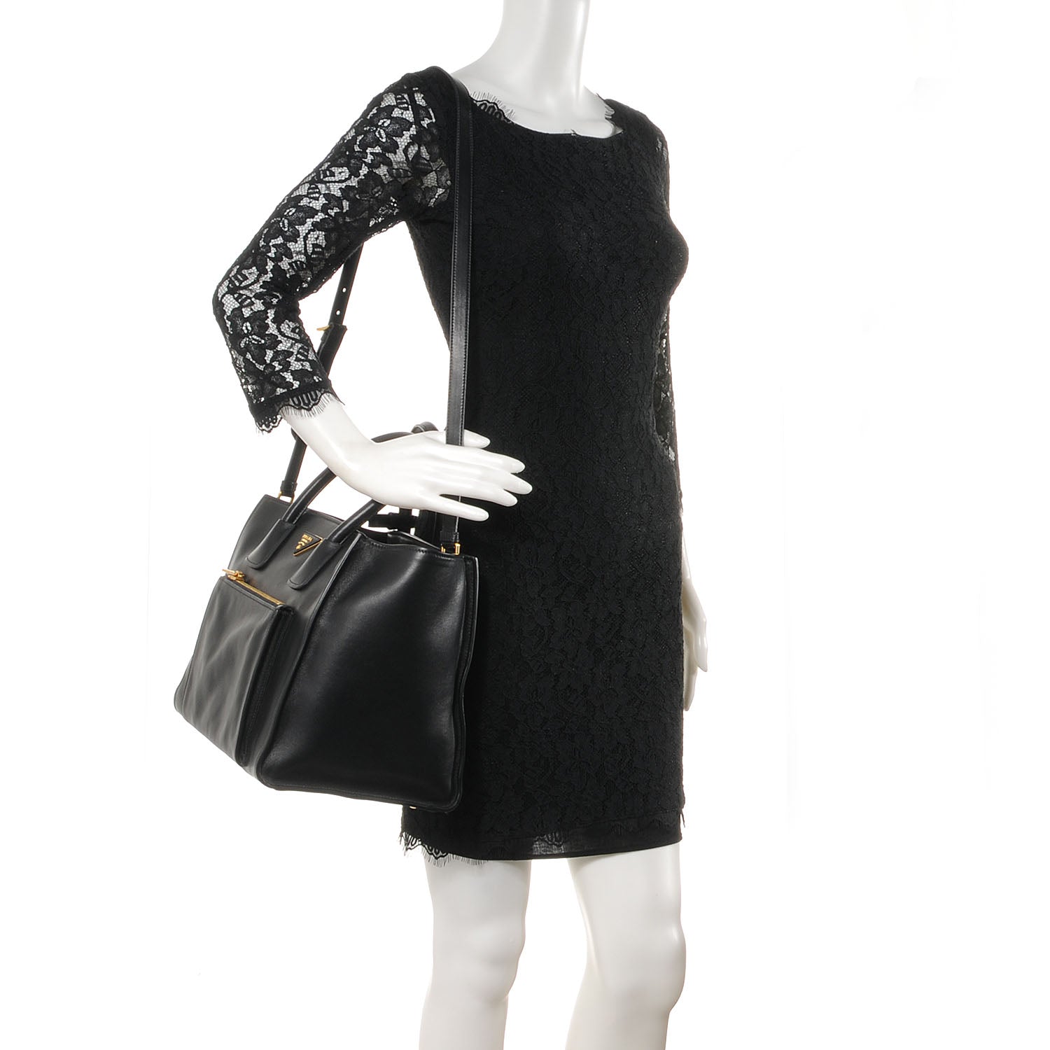 Prada Soft Calf Shopping Tote Nero Black 2 of 9