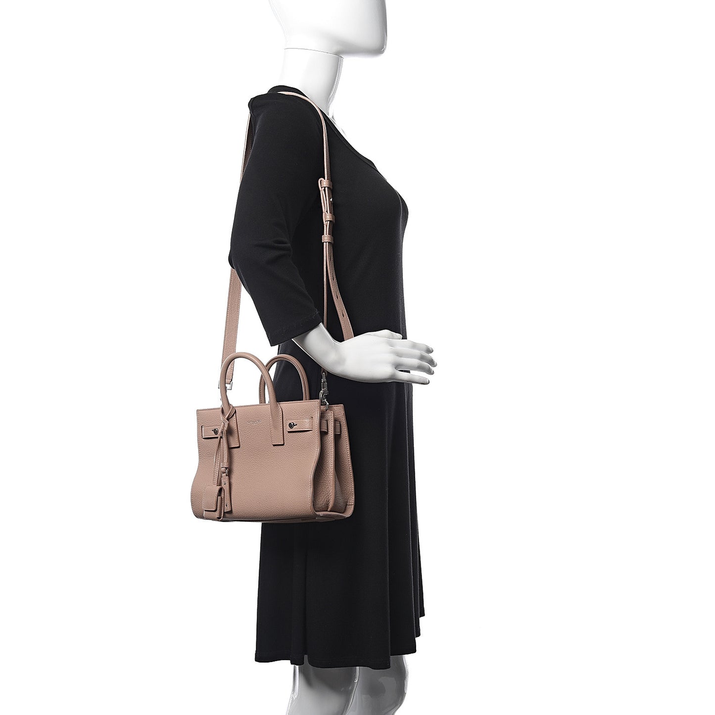 Grained Calfskin Nano Sac De Jour Souple Nude