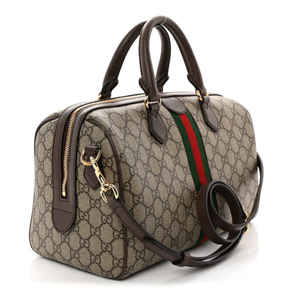 Gucci GG Supreme Monogram Web Medium Ophidia Top Handle Bag Beige Ebony 3 of 13
