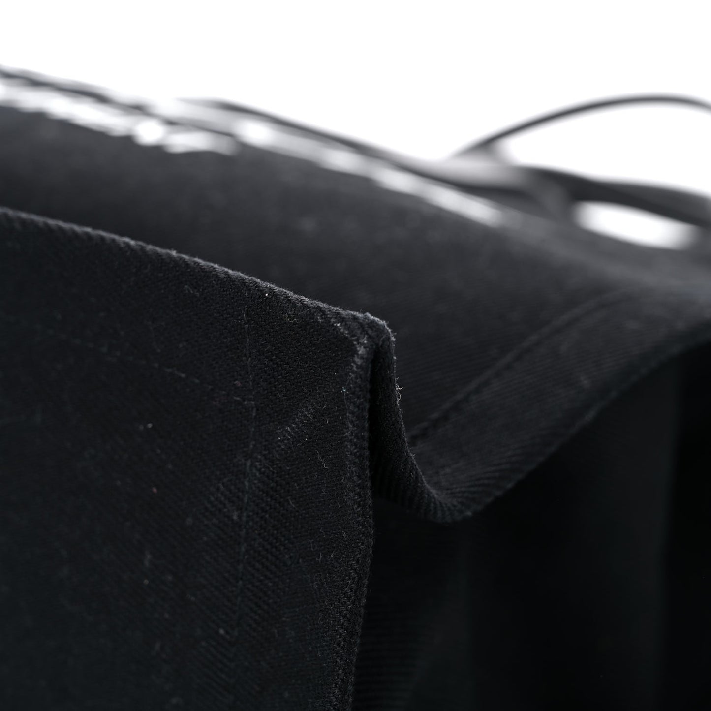 Linen Calfskin Rive Gauche Tote Black