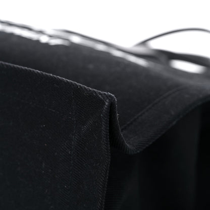 Saint Laurent Linen Calfskin Rive Gauche Tote Black 9 of 14