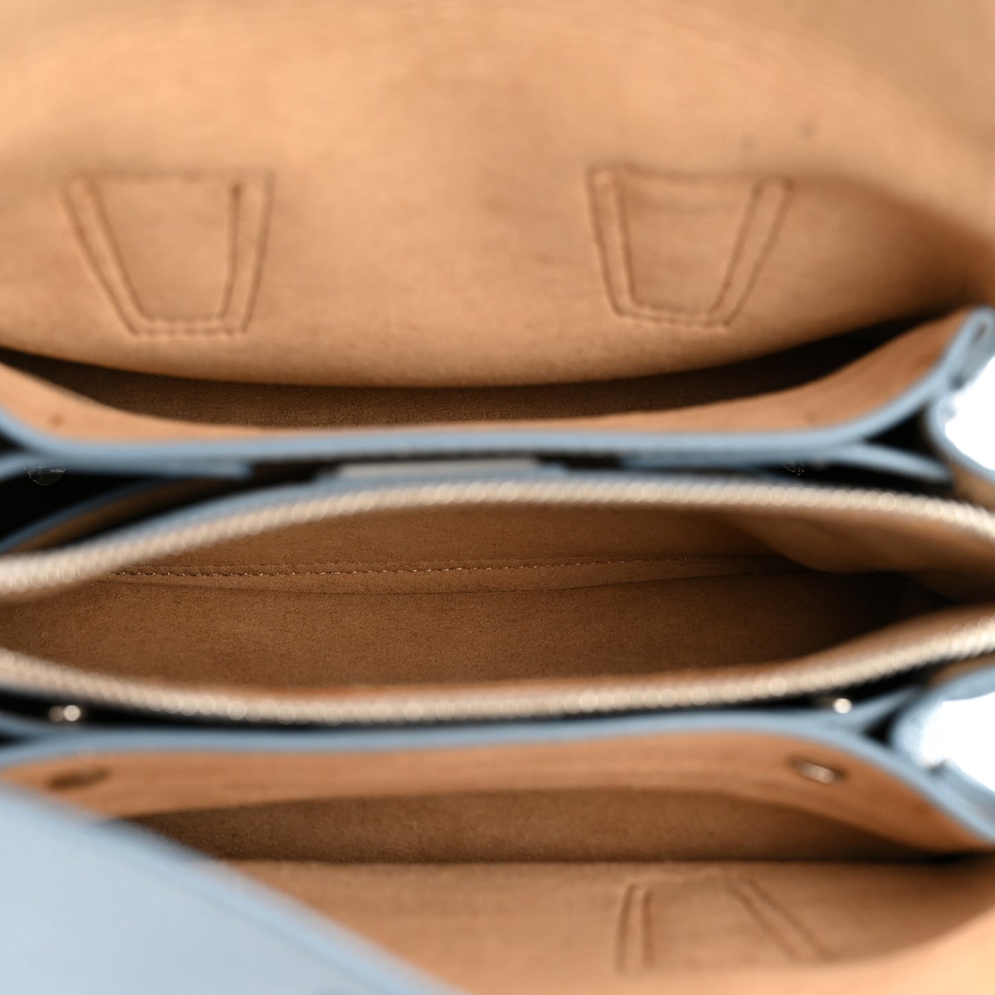 Grained Calfskin Mini Milla Tote Sky Blue