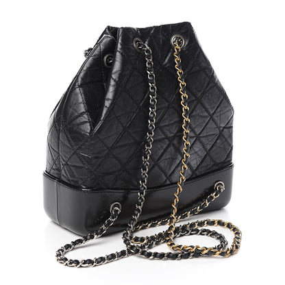 Chanel Aged Calfskin Quilted Small Gabrielle Backpack Black 2 of 10