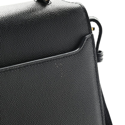 Saint Laurent Grain de Poudre Mini Classic Monogram Cassandra Top Handle Black Rouge Legion 11 of 11