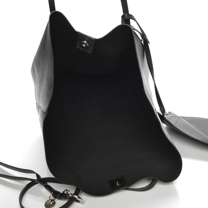 Alexander McQueen Grained Calfskin Skull Open Shopper Tote Black 6 of 10