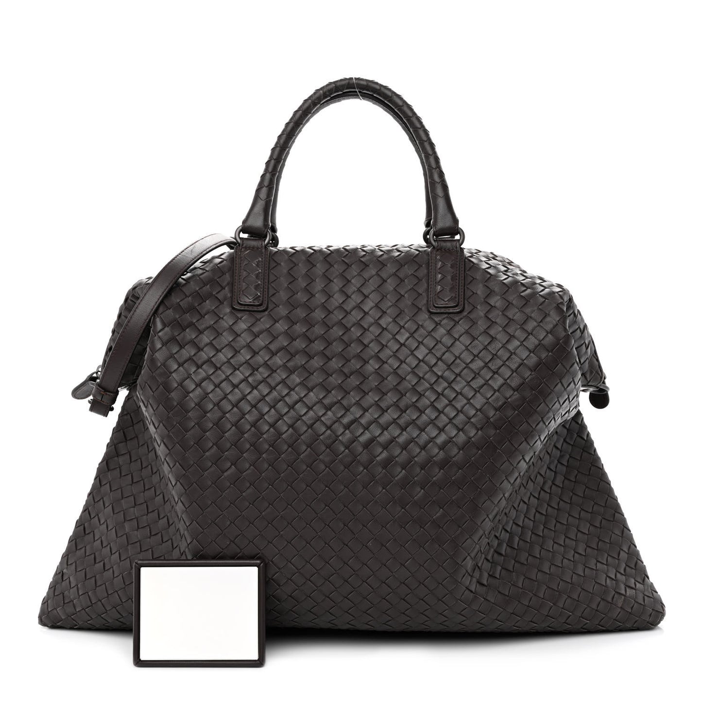 Nappa Intrecciato Maxi Convertible Tote Ebano