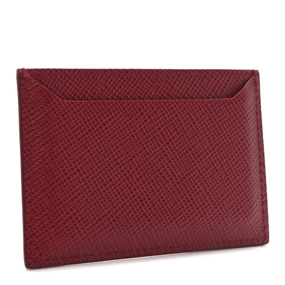 Prada Saffiano Cuir Metal Card Holder Fuoco 3 of 7