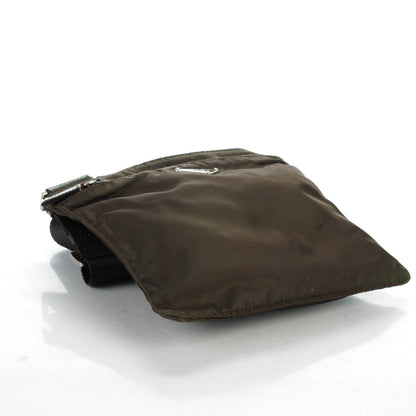 Prada Nylon Vela Flat Messenger Bag Brown 4 of 7