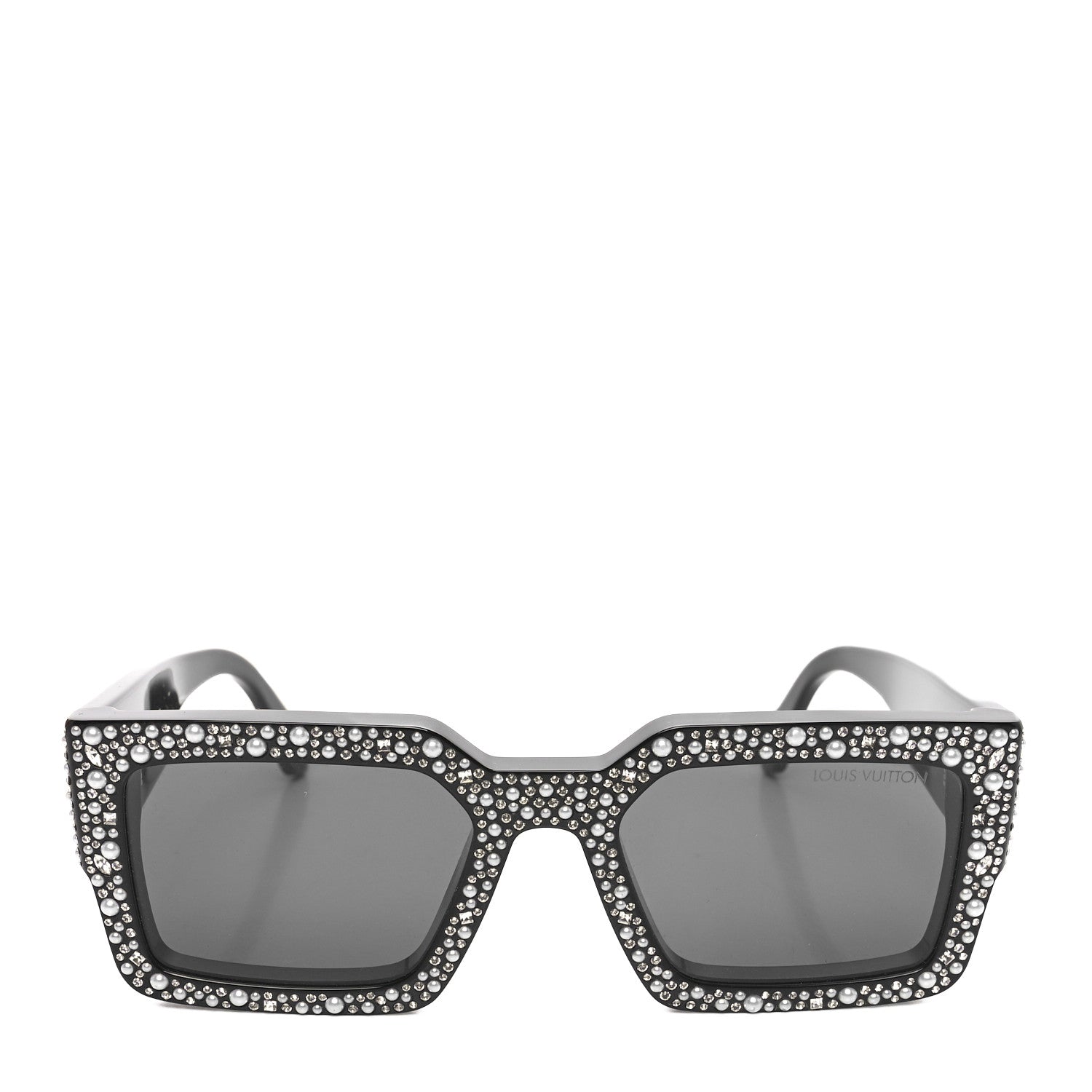 Louis Vuitton Acetate LV Clash Pearls & Strass Sunglasses Z2396W Black 2 of 7