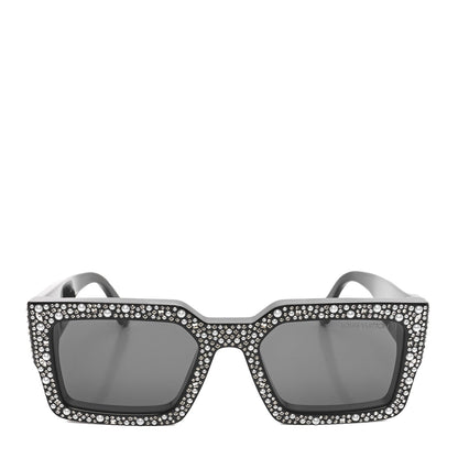 Louis Vuitton Acetate LV Clash Pearls & Strass Sunglasses Z2396W Black 2 of 7