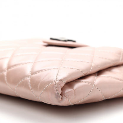 Chanel Glazed Calfskin Quilted Coco Pleats Clutch Light Pink 10 of 10