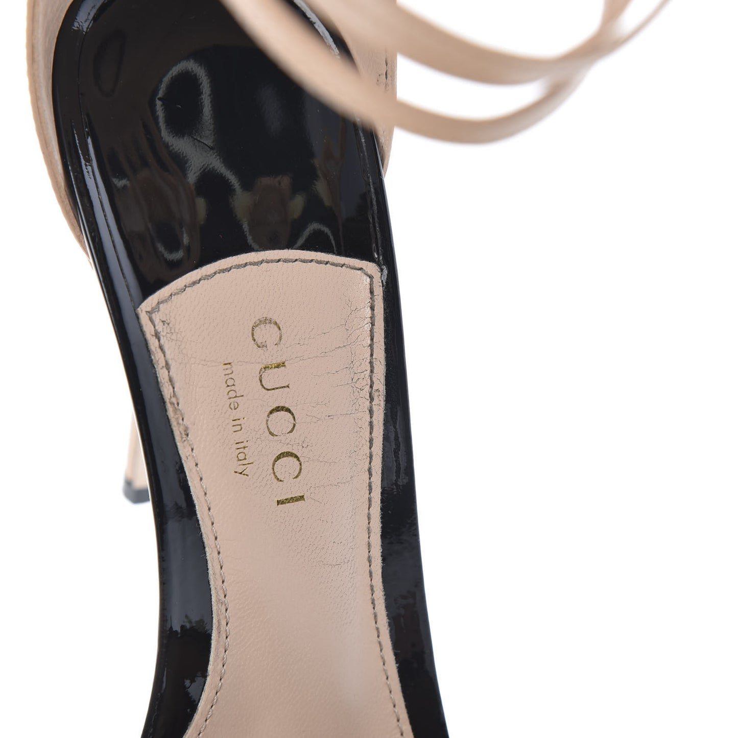 Vernice Malaga Kid Aneta High Heel Sandals 37 Black Pink Apricot