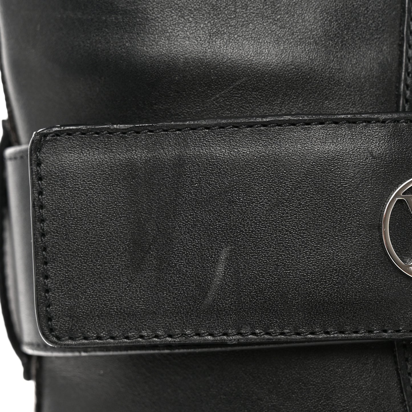 Calfskin Monogram Territory Flat Ranger Boots 36 Black