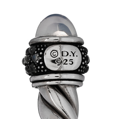 David Yurman Sterling Silver Moon Quartz Blue Moonstone 9mm Cable Renaissance Bracelet 3 of 3