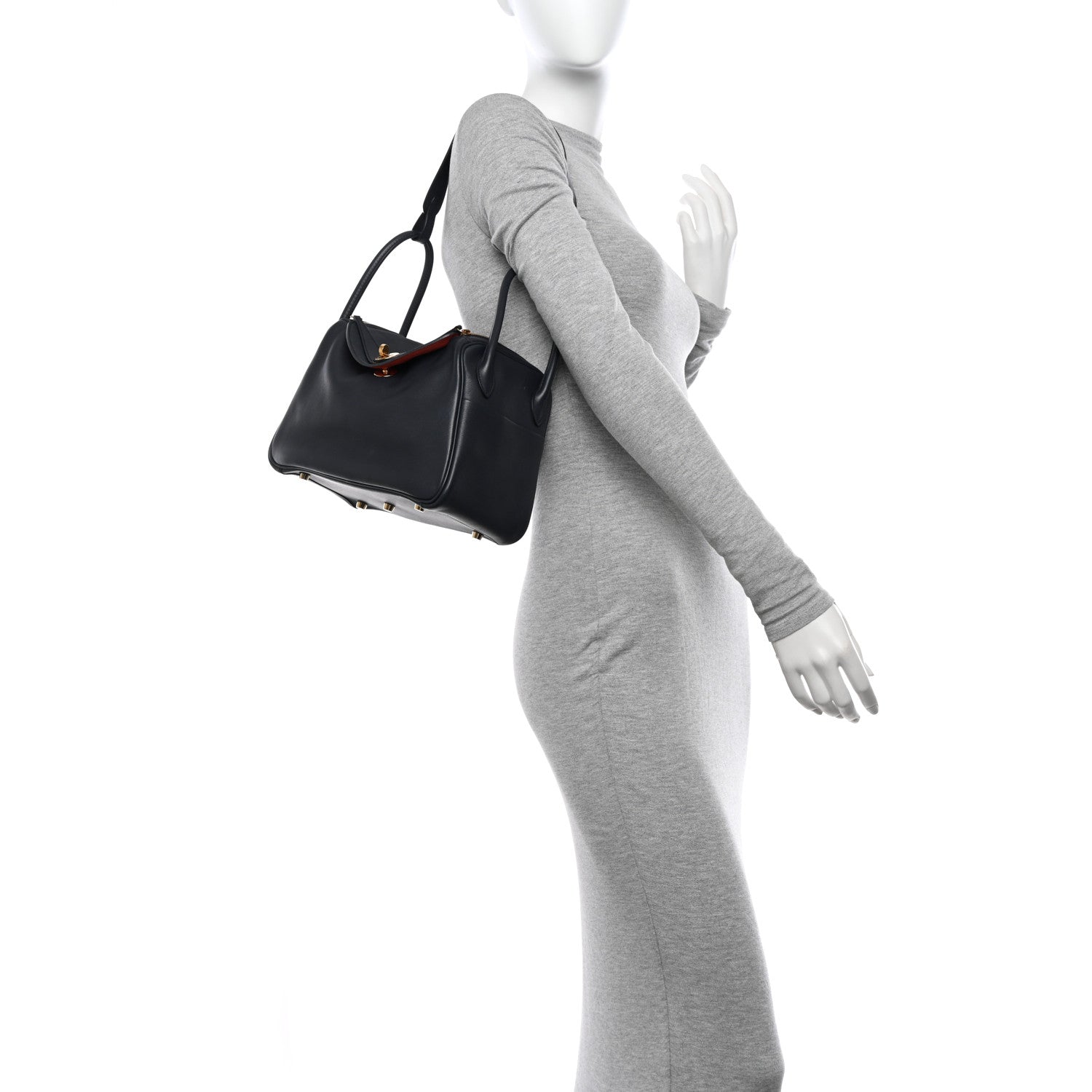 Hermes Swift Verso Lindy 26 Bleu Indigo Orange Poppy 2 of 10