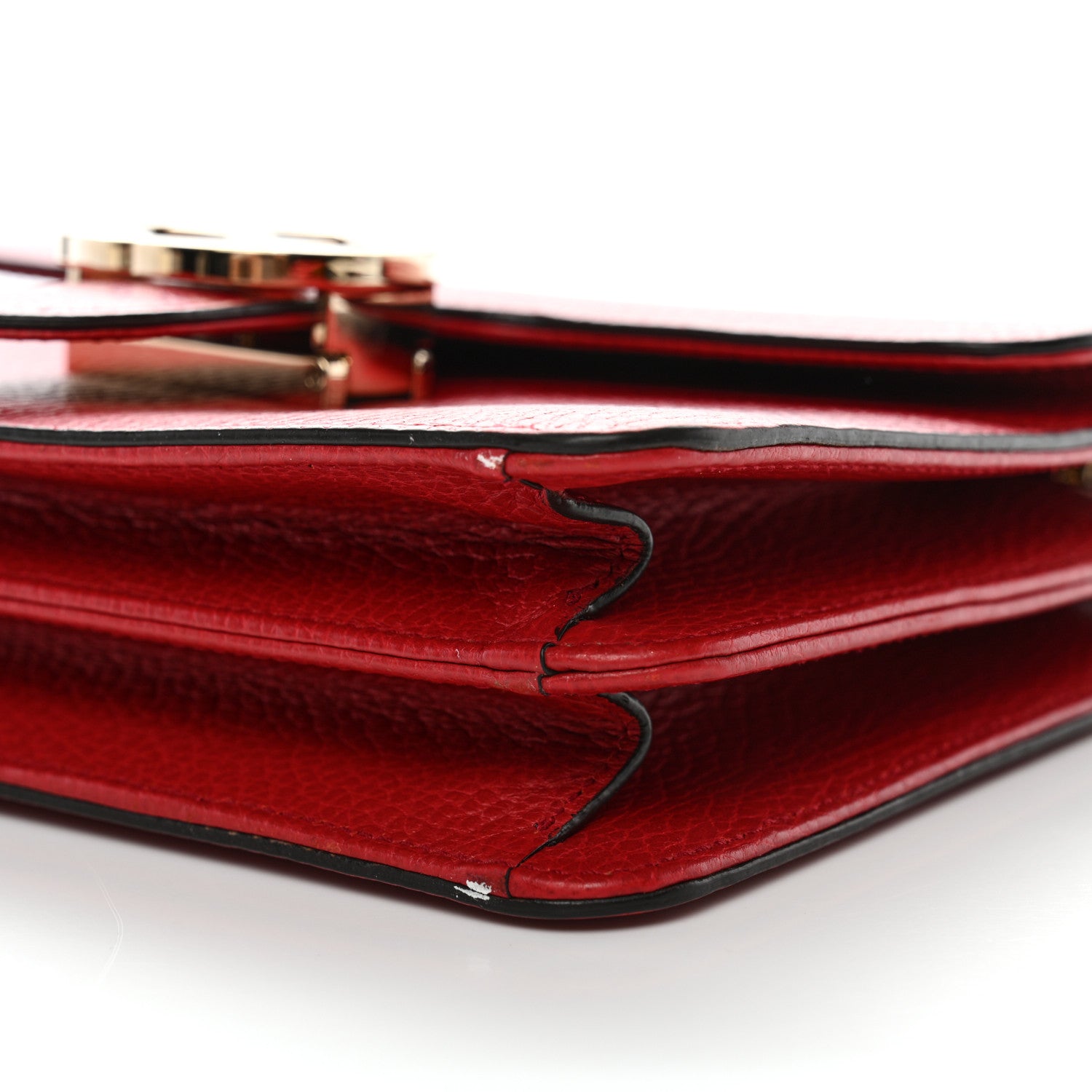 Gucci Dollar Calfskin Small Interlocking G Shoulder Bag Red 9 of 12