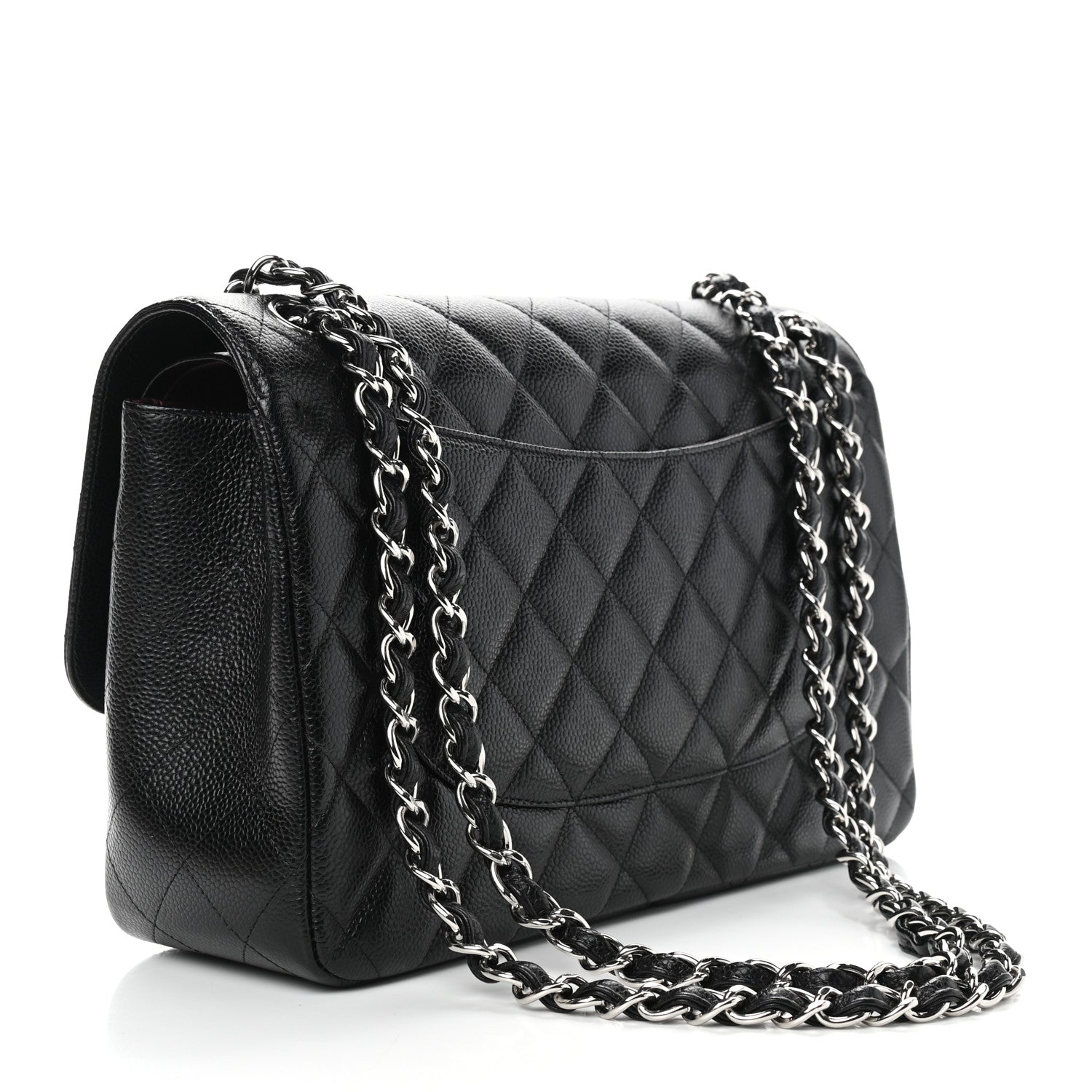 Chanel Caviar Quilted Jumbo Double Flap Black 3 of 9