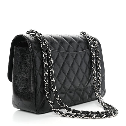 Chanel Caviar Quilted Jumbo Double Flap Black 3 of 9