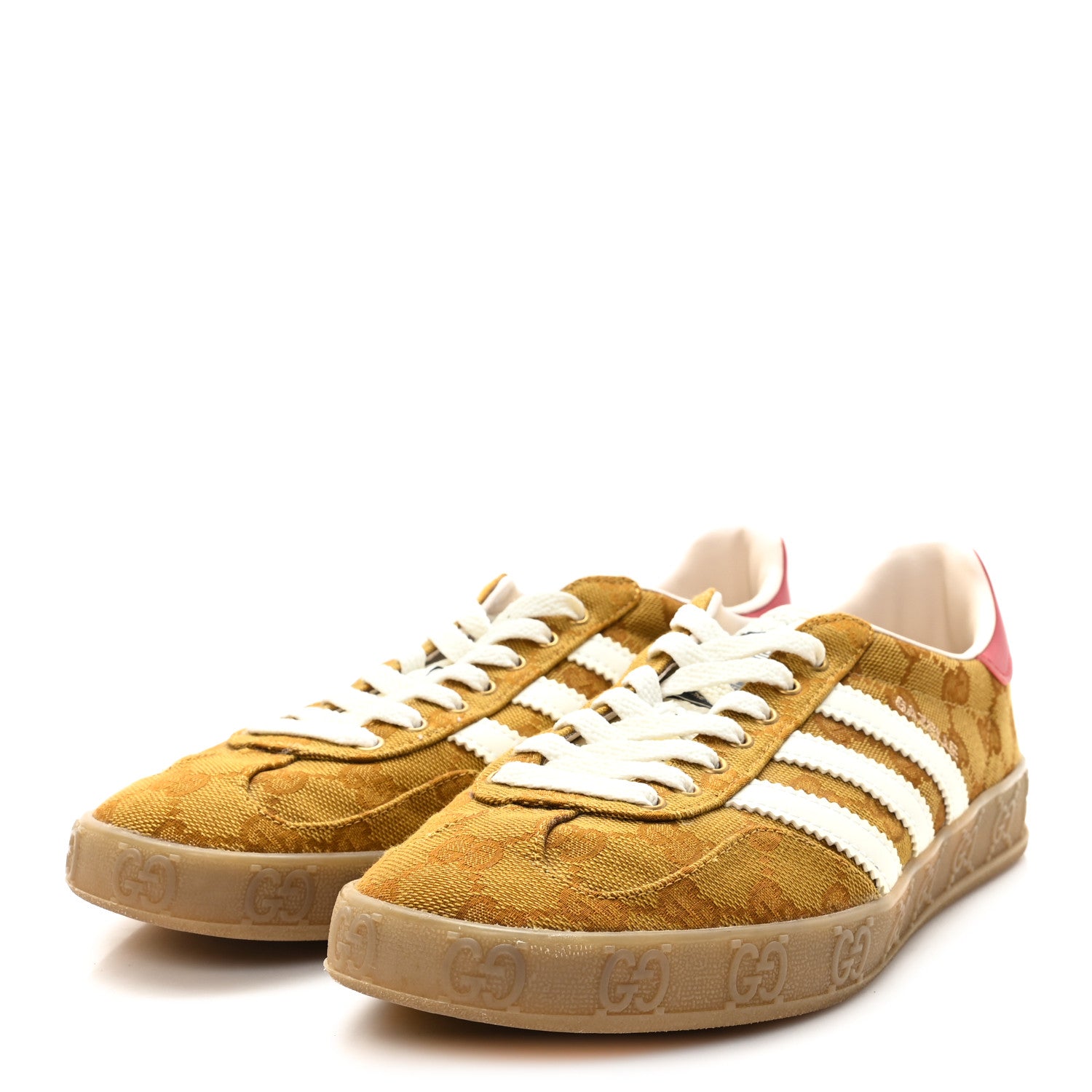 Gucci X ADIDAS Vintage GG Monogram Mens Gazelle Sneakers 7.5 Mid Natural  Nut Off White 1839352 – FASHIONPHILE