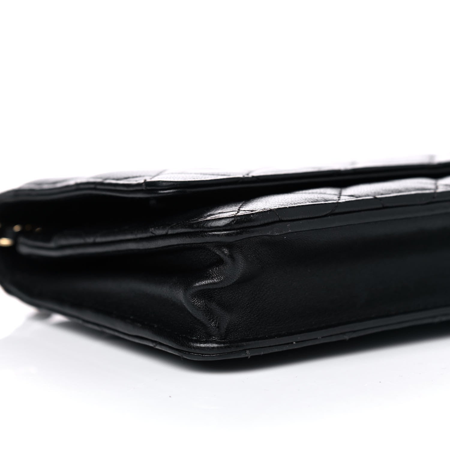 Chanel Lambskin Quilted Wallet On Chain WOC Black 6 of 11