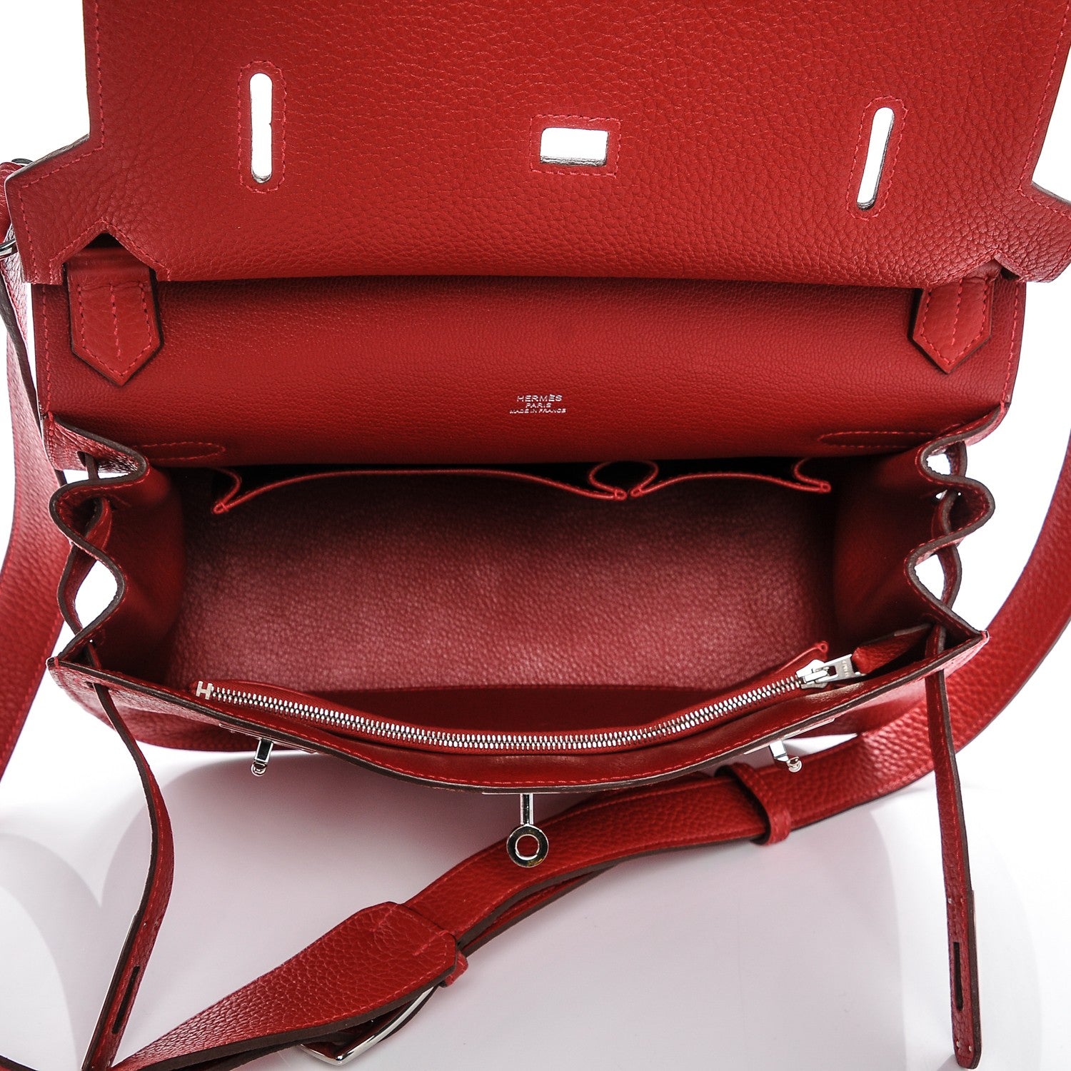 Hermes Taurillon Clemence Jypsiere 28 Rouge Casaque 5 of 7