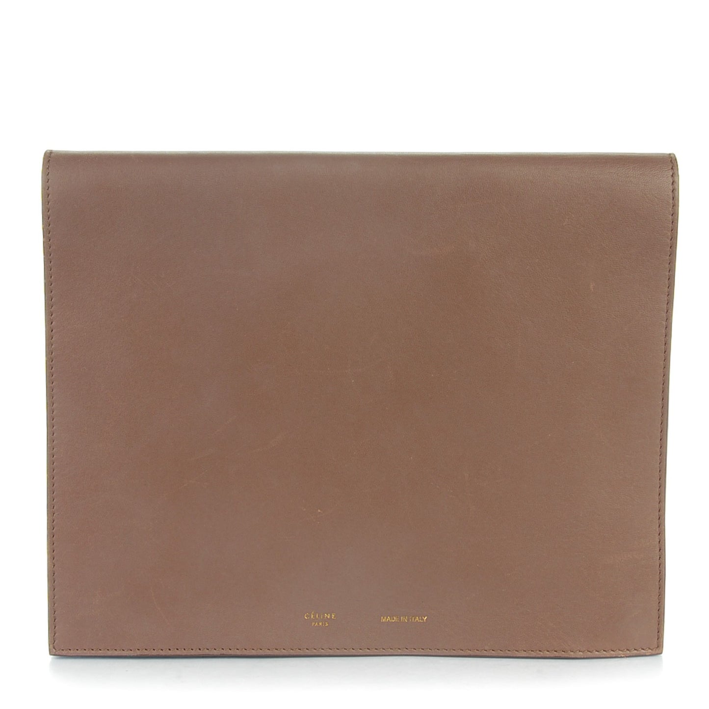 Smooth Lambskin iPad Folio Clutch Taupe