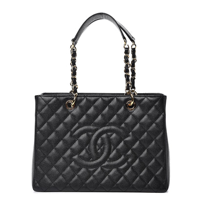 Chanel Caviar Quilted Grand Shopping Tote GST Black 1 of 9