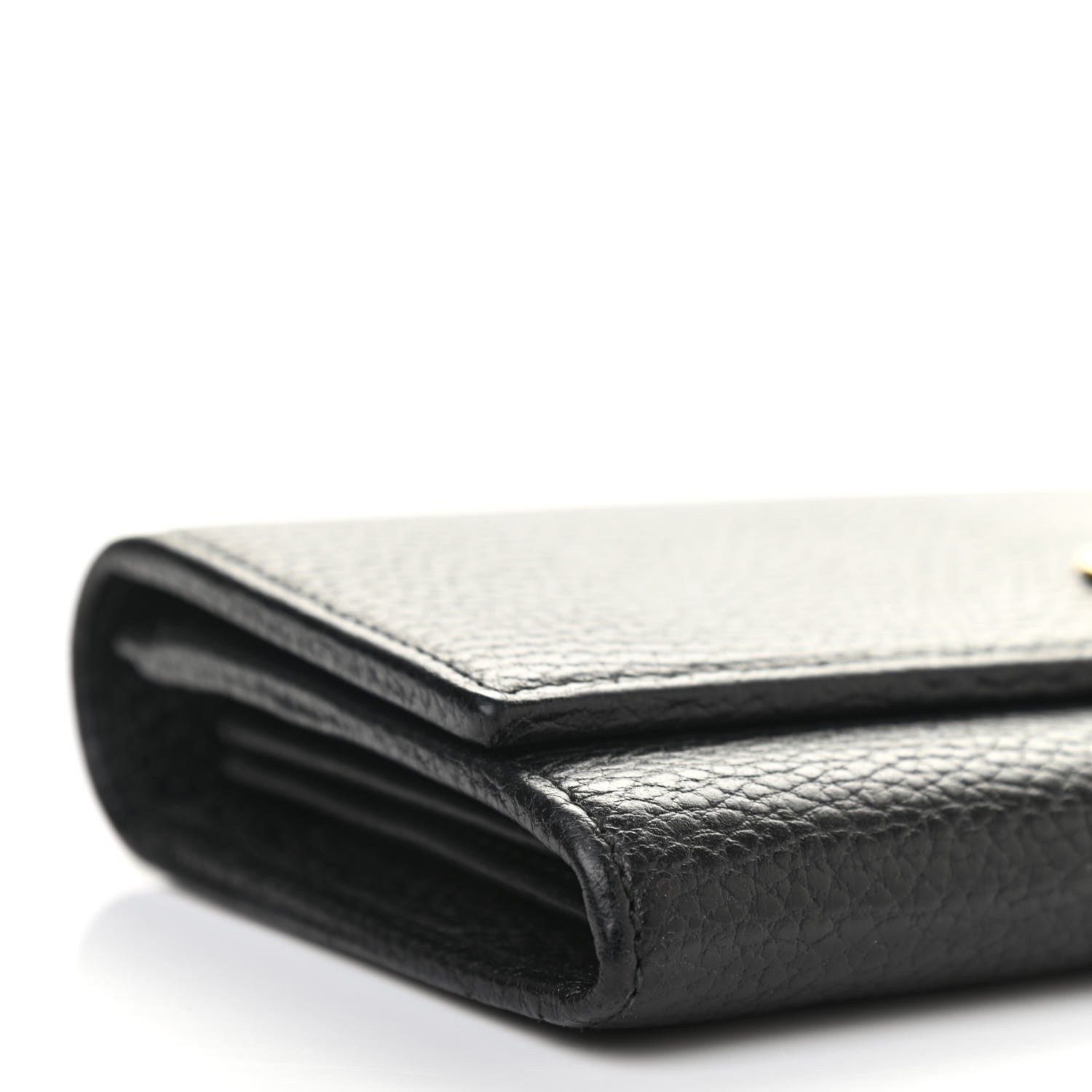 Gucci Calfskin Petite GG Marmont Wallet Chain Bag Black 5 of 9