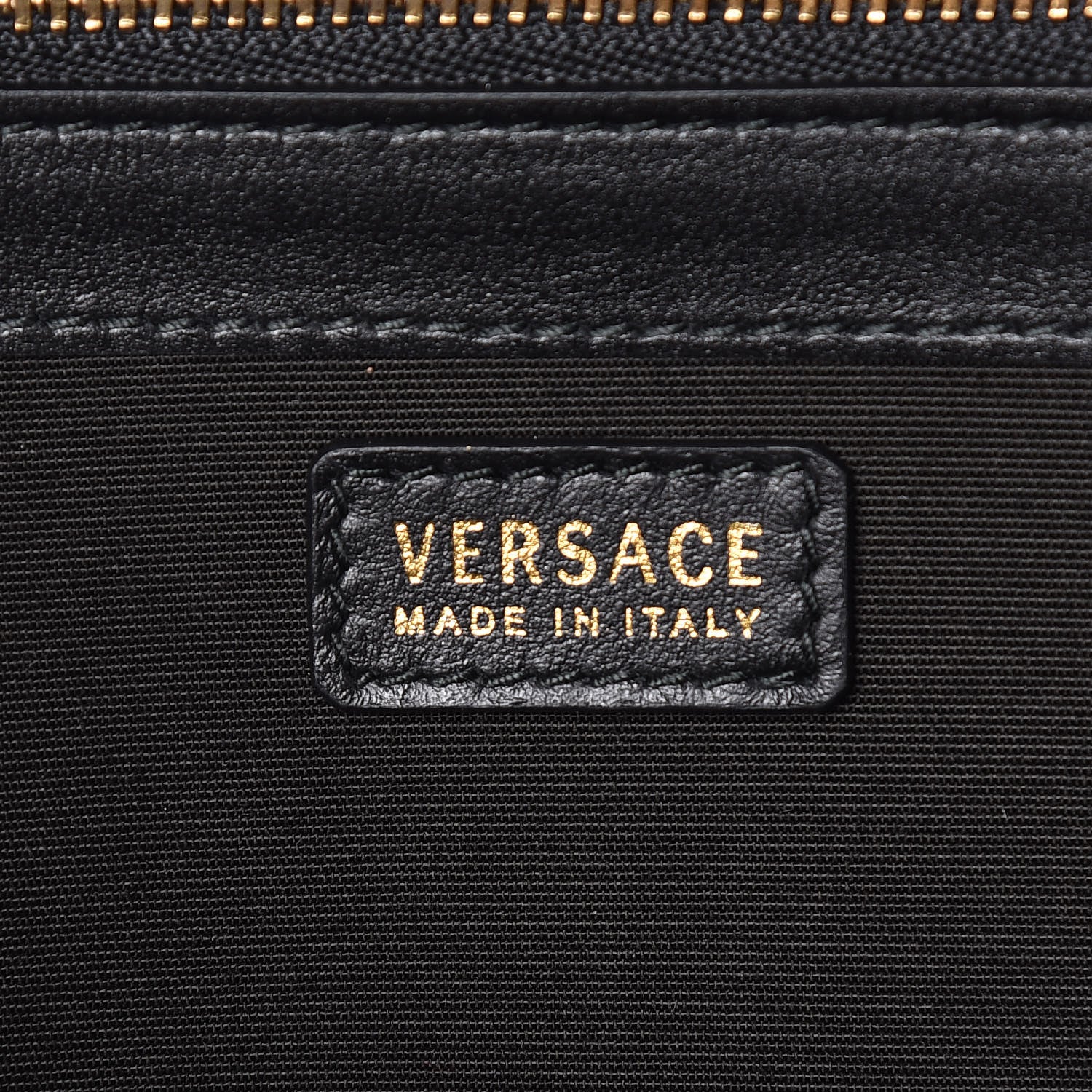 Versace Calfskin 90's Vintage Logo Chain Evening Bag Black 6 of 9