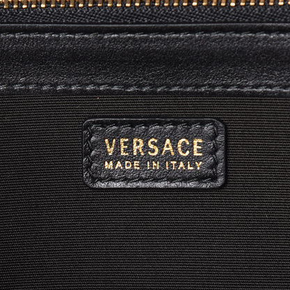Versace Calfskin 90's Vintage Logo Chain Evening Bag Black 6 of 9