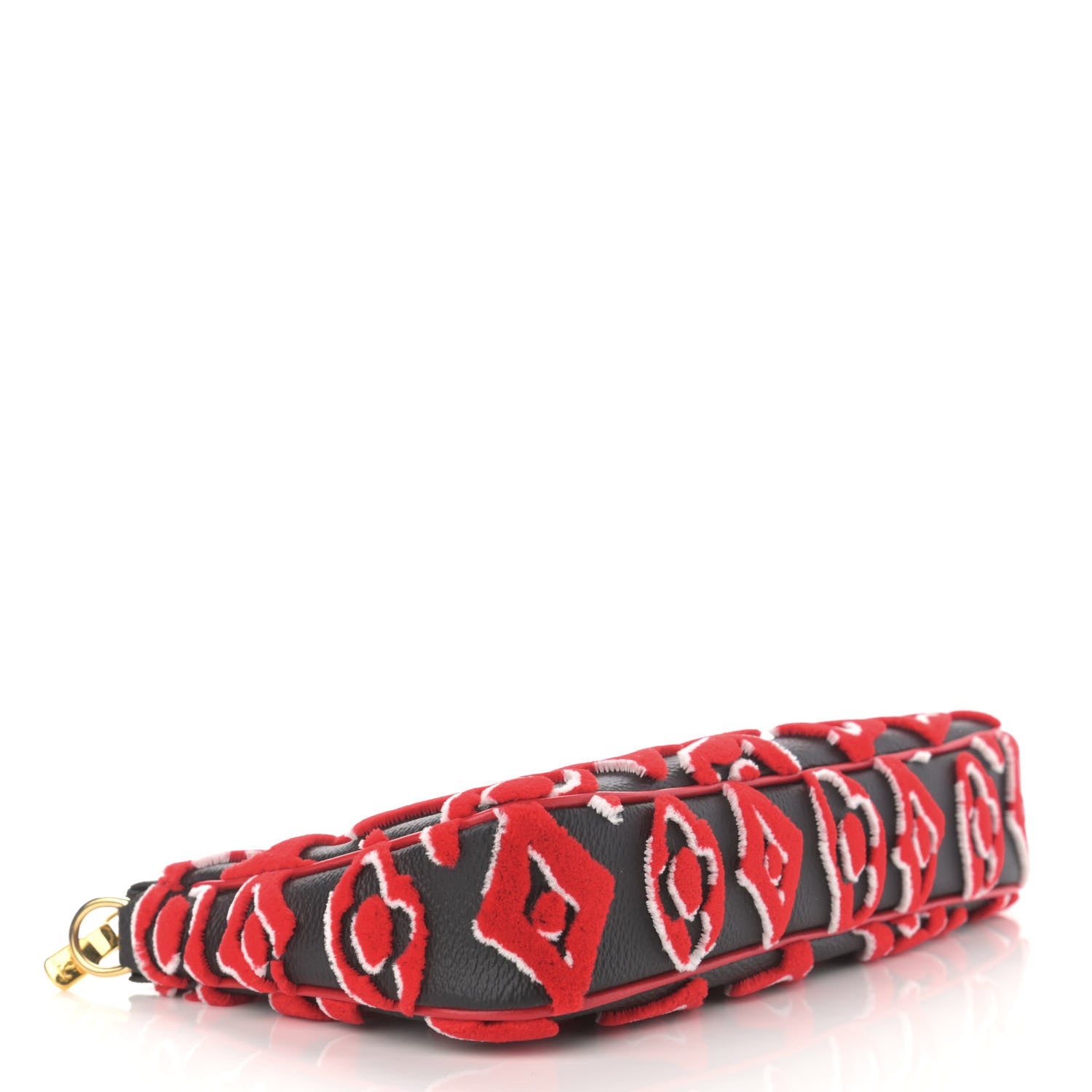 Louis Vuitton X UF Tufted Monogram Pochette Accessories Black Red 4 of 11
