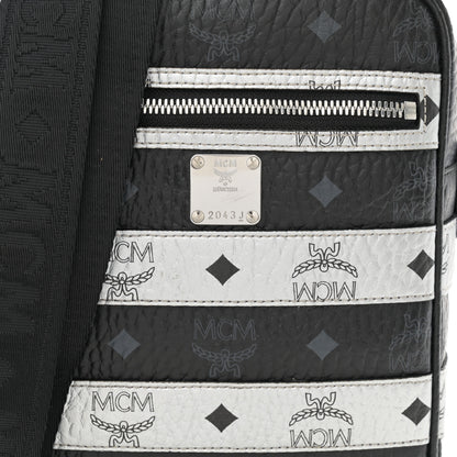 MCM Visetos Spot Crossbody Bag Black 7 of 9