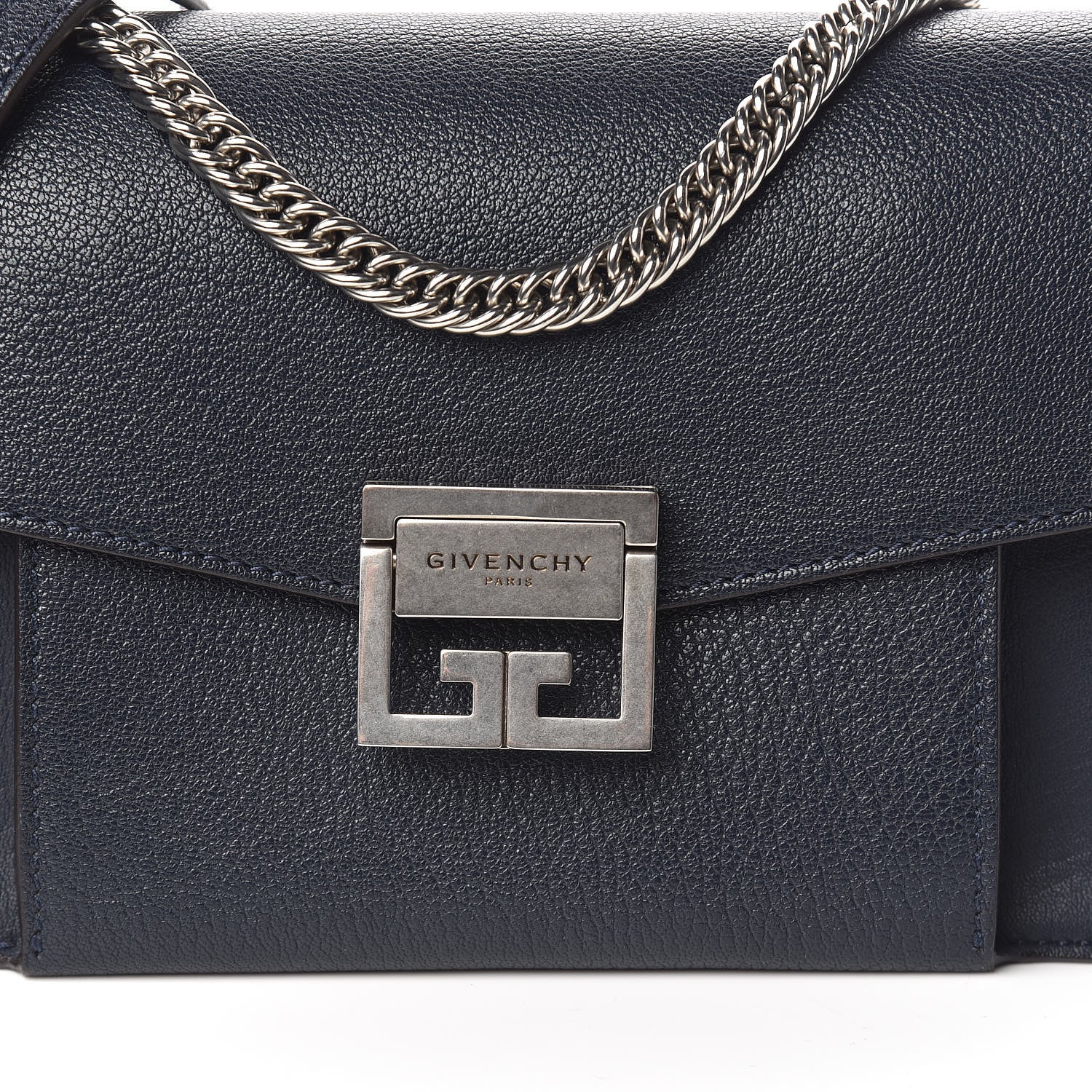 Givenchy Goatskin Small GV3 Shoulder Bag Dark Blue 9 of 9