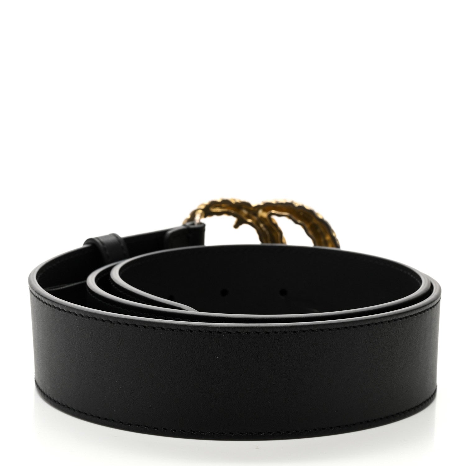 Gucci Moon Calfskin Scales Double G 40mm Belt 90 36 Black 2 of 6