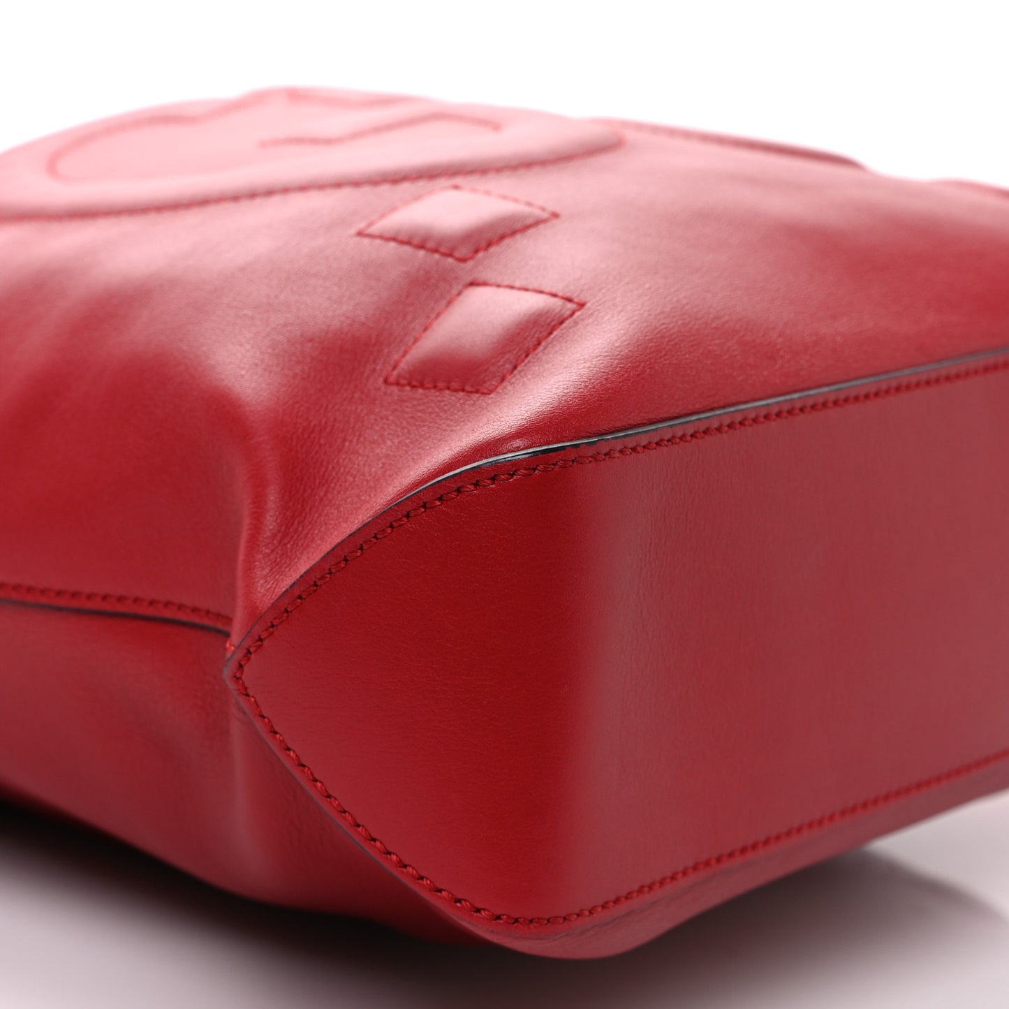 Apollo Calfskin GG Dadini Embroidered Chain Hobo Hibiscus Red