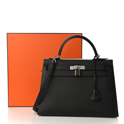 Hermes Epsom Kelly Sellier 32 Black 14 of 14