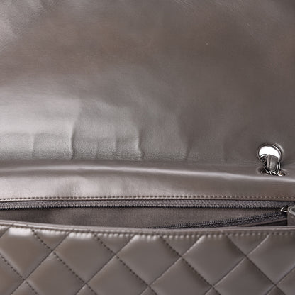 Chanel Lambskin Quilted Maxi Single Flap Dark Grey 8 of 15
