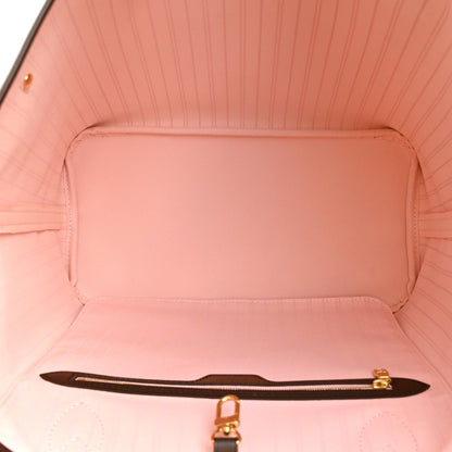 Louis Vuitton Damier Ebene Neo Neverfull MM Rose Ballerine 5 of 9