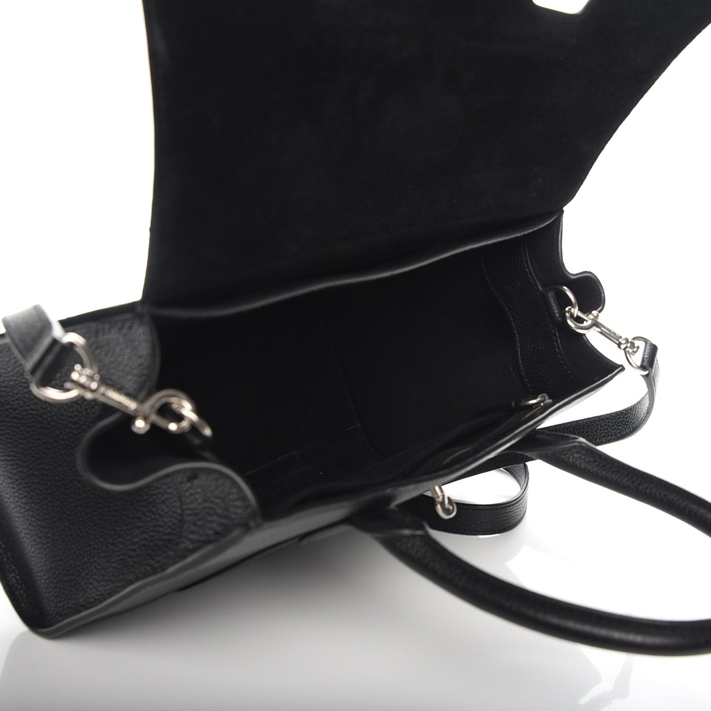 Natural Grain Leather Small New Bayswater Black