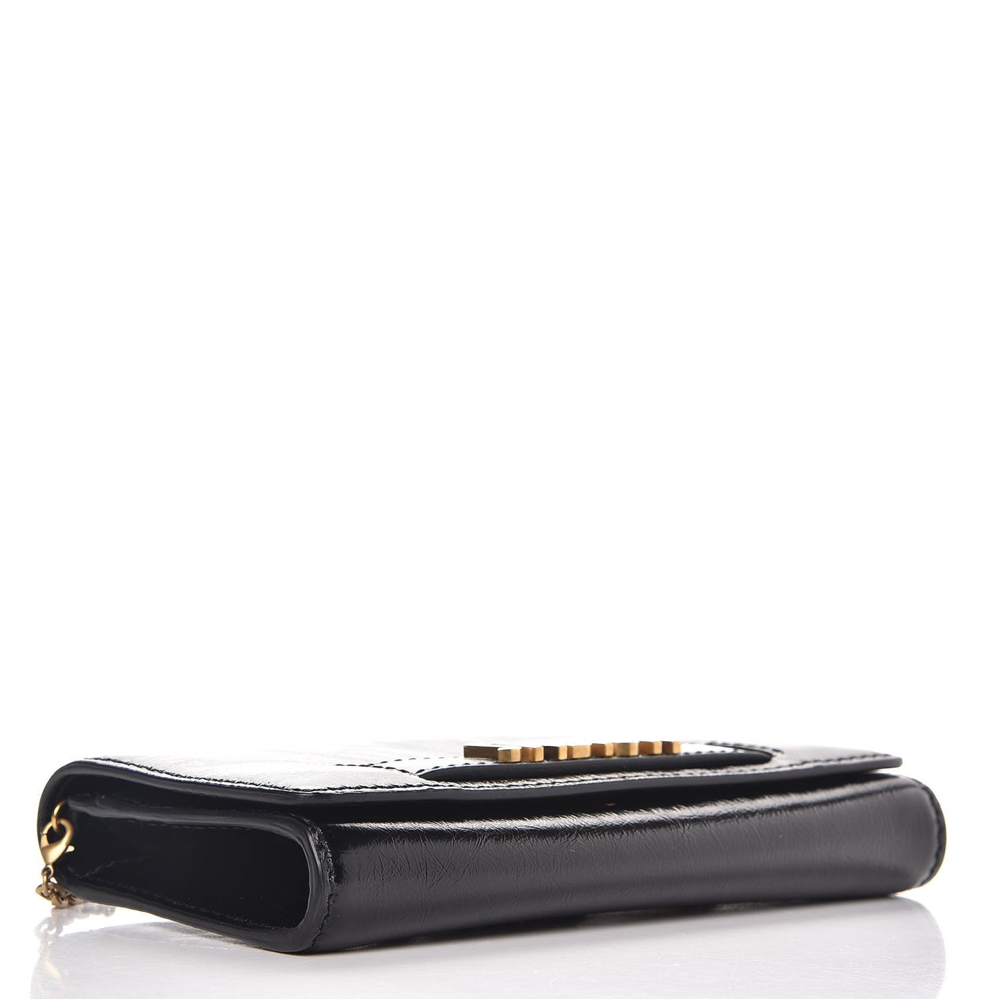 Calfskin J'adior Croisiere Chain Wallet Black