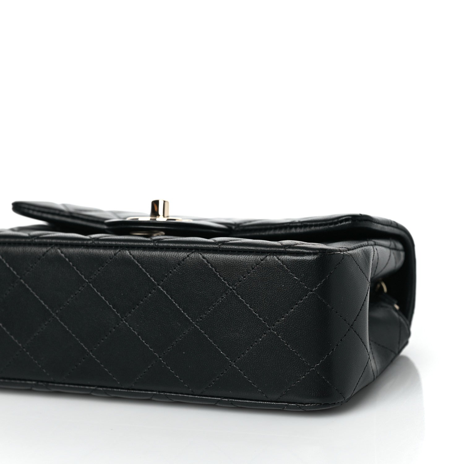 Chanel Lambskin Quilted Mini Rectangular Flap Black 9 of 10