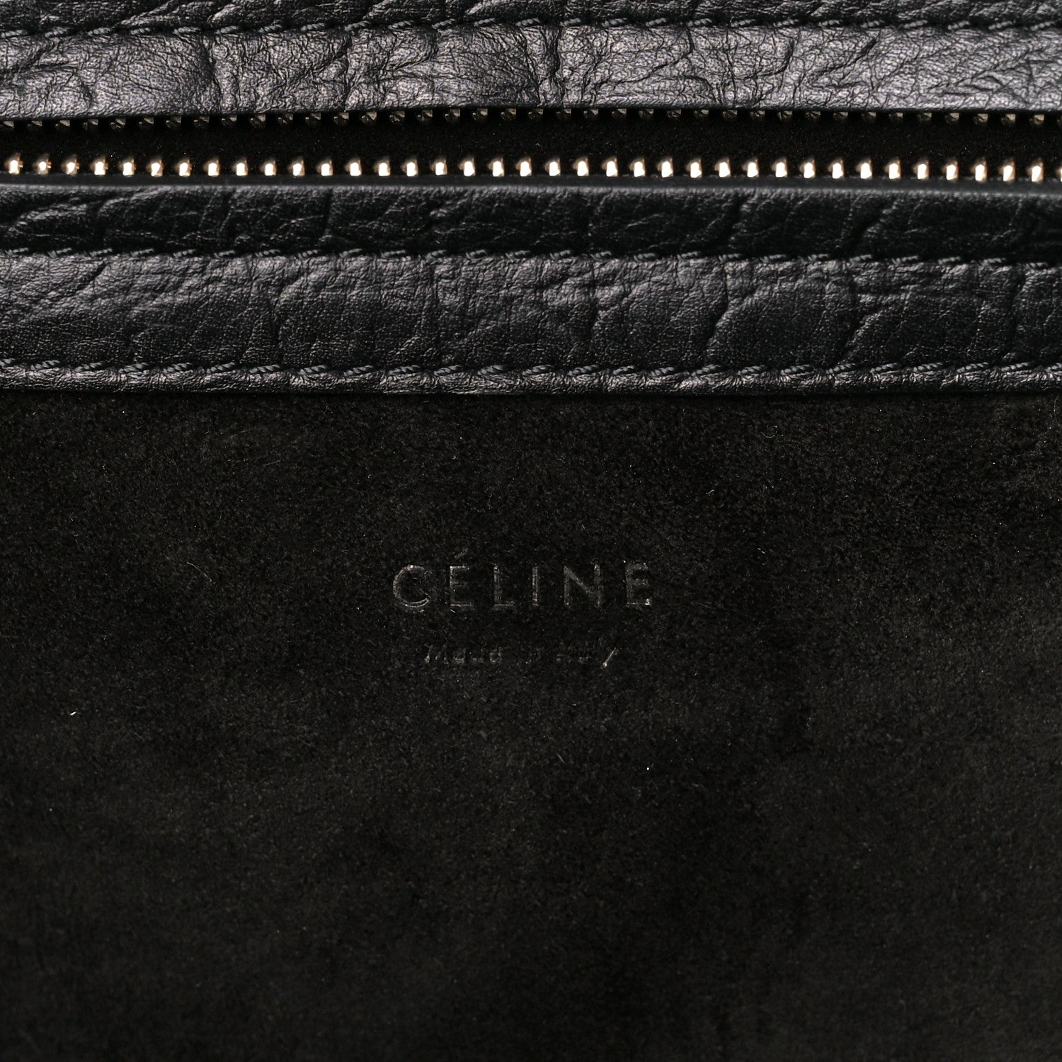 Celine Crocodile Embossed Calfskin Medium Phantom Luggage Black 6 of 10
