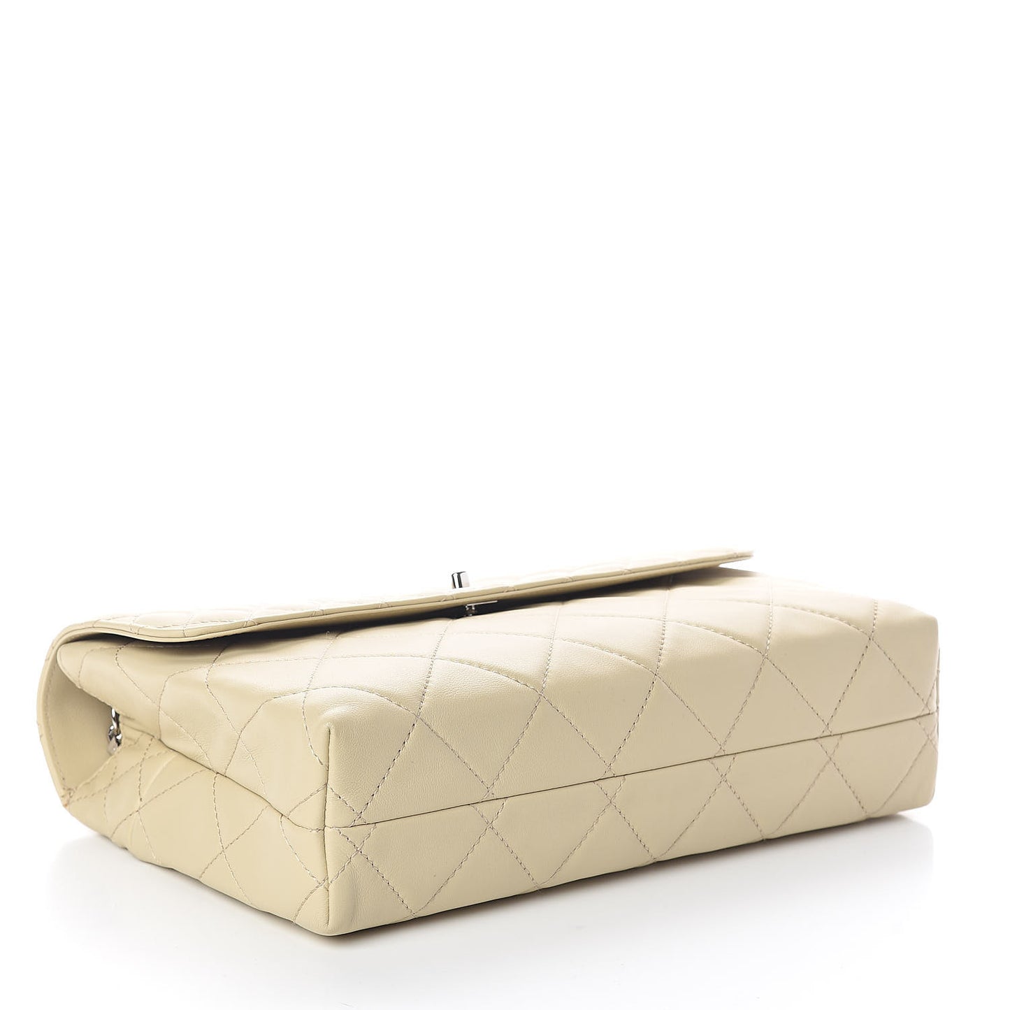 Calfskin Quilted In the Business Flap Bag Beige Clair