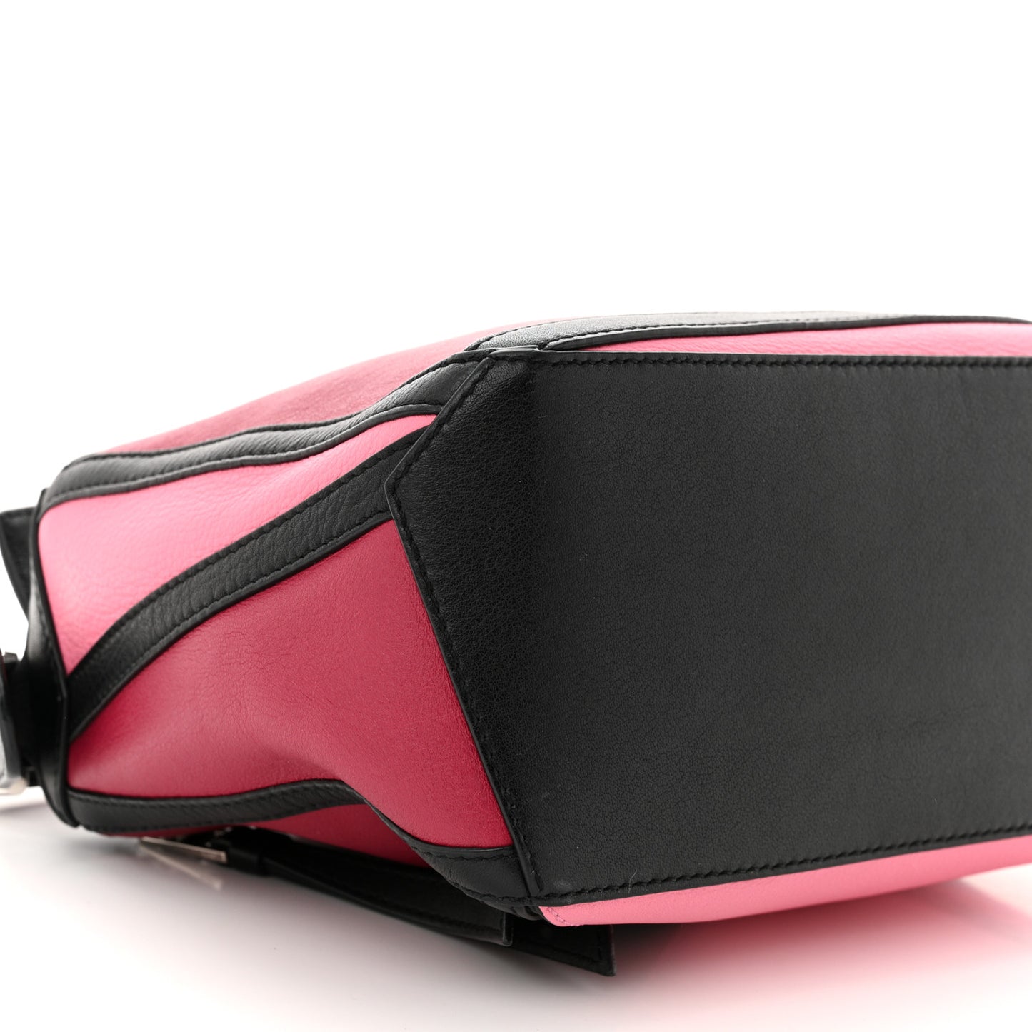 Calfskin Small Graphic Puzzle Bag Raspberry Wild Rose
